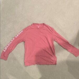 American Eagle Outfitters Kids Pink Long Sleeve Shirt